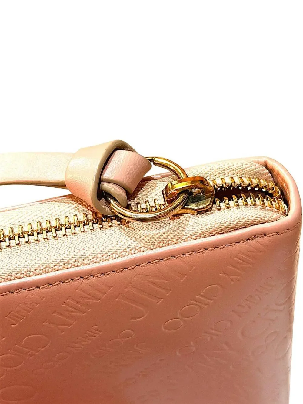 Jimmy Choo Pink Embossed Leather Zip-Around Wallet Full Inclusion - Picture 7 of 14